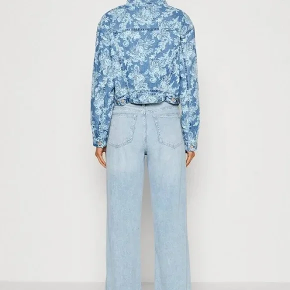 NWT LoveShackFancy Blue Floral Jean Jacket - Picture 3 of 8